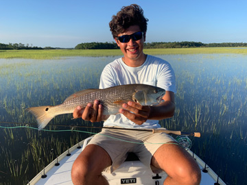 kid fly fishing, Charleston SC redfish charters